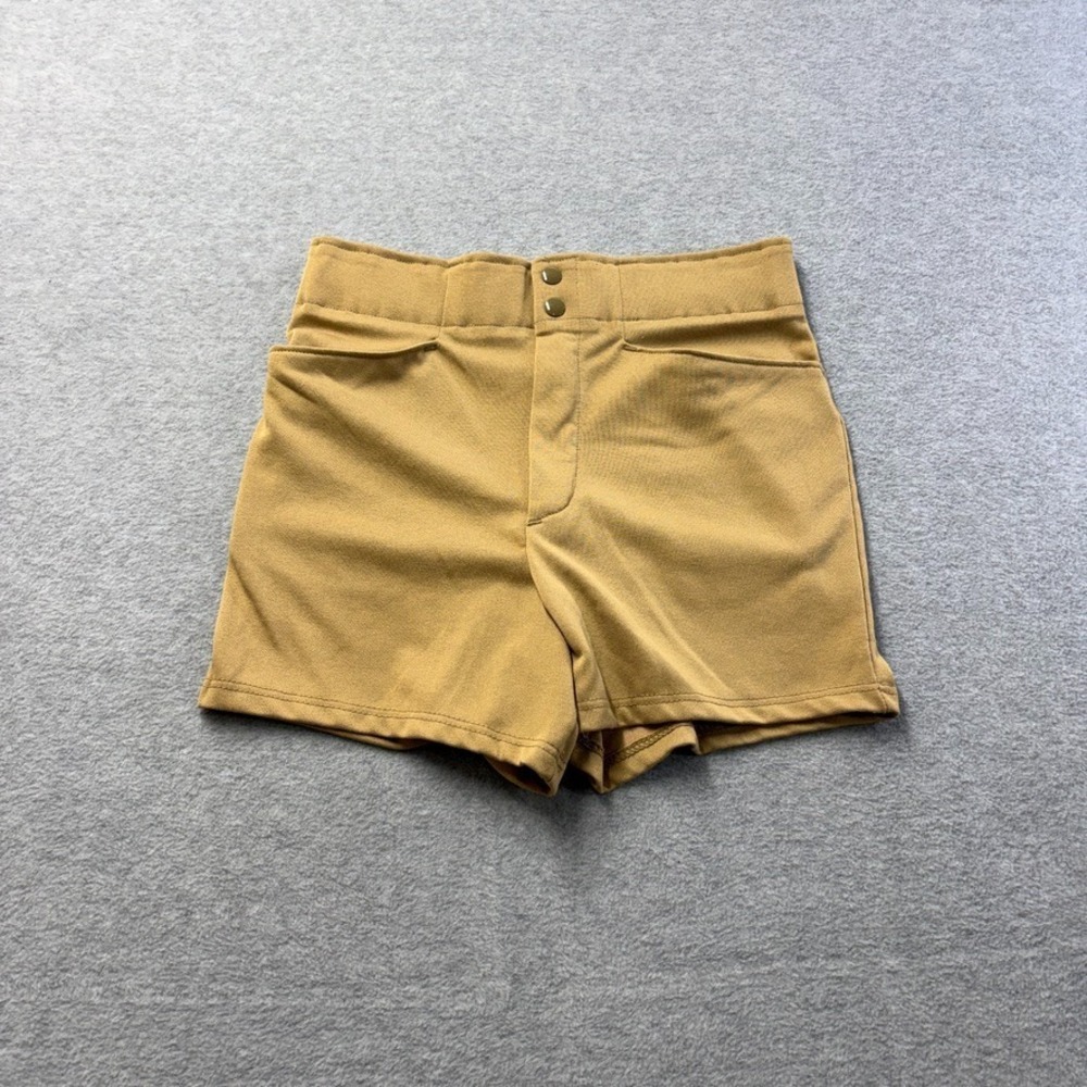 Vintage Russell Athletic Coach Shorts Mens Medium Beige Retro Activewear